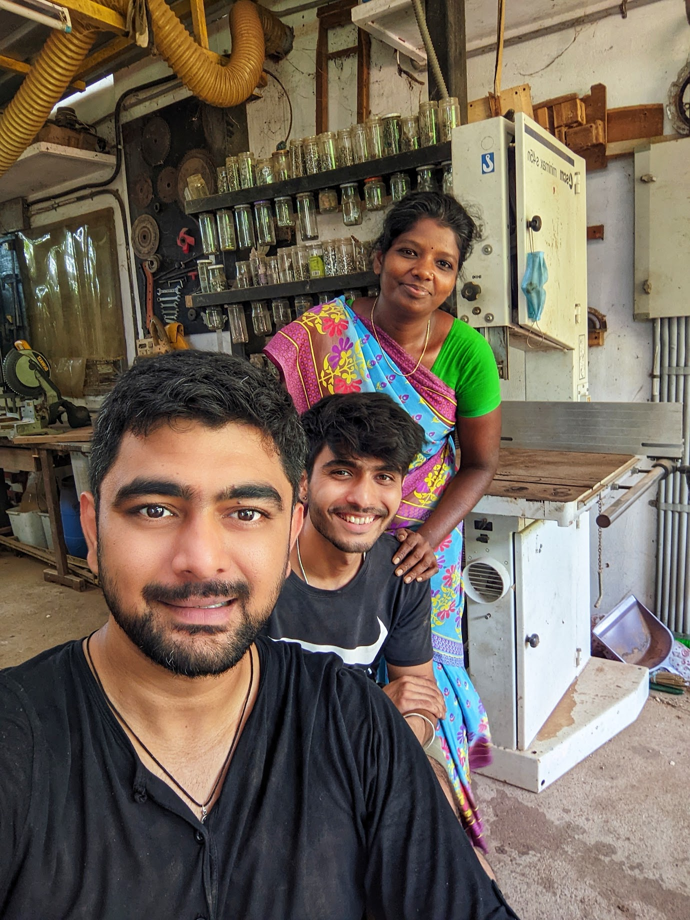 At the furniture workshop